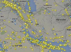 توقف عبور پرواز‌های خارجی از آسمان ایران