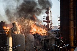 بازهم خبر آتش‌ سوزی در پالایشگاه نفت آبادان