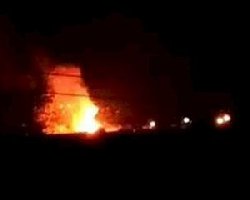 فیلم؛ لحظه انفجار و آتش‌ سوزی در تاسیسات نفتی روسیه