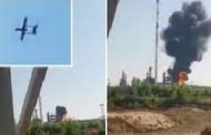 فیلم؛ حمله پهپاد اوکراینی به یک پالایشگاه نفت روسیه