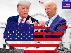 تصویری از نتیجه آخرین نظرسنجی ها در آمریکا بر اساس کالج الکترال